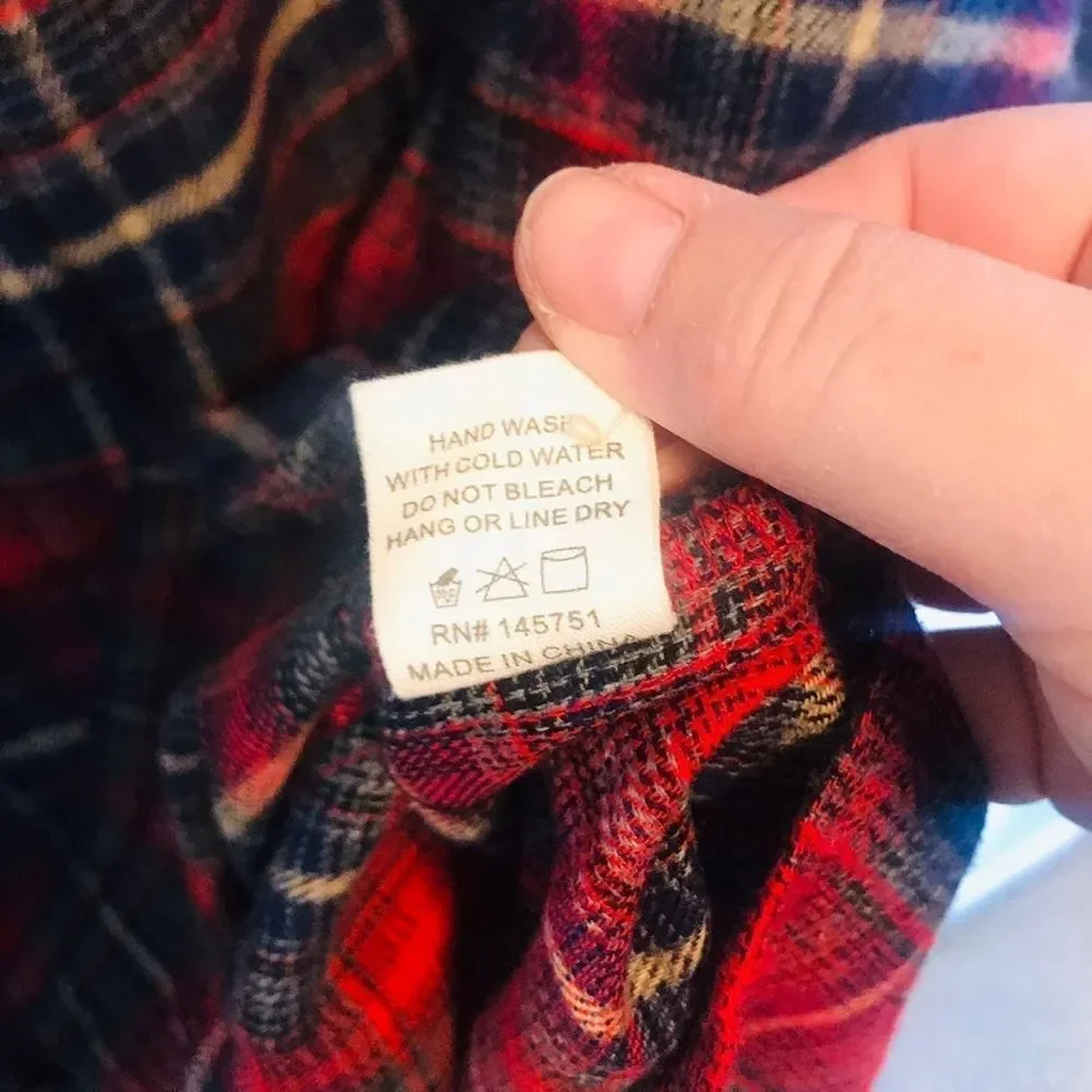 PEACH LOVE CALIFORNIA long sleeve flannel jacket shacket pockets. Size‎ small